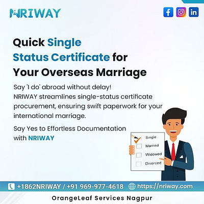 Get Your Single Status Certificate from India - Nriway