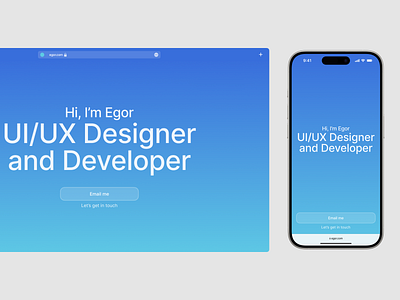 New Portfolio Website branding design gradient light mobile portfolio safari ui ux website