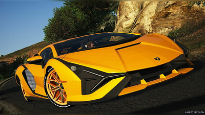 Lamborghini Sian GTA 5 3d animation graphic design ui