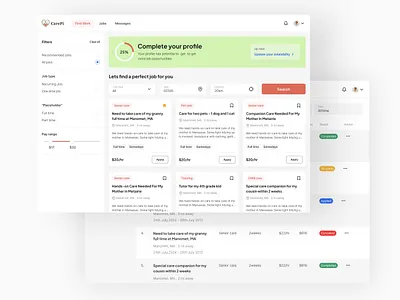 CarePi - Connecting Caregivers with Careseekers design productdesign ui ux