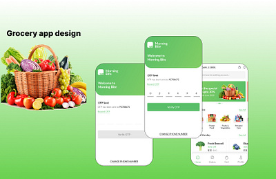 Grocery application design app design graphic design typography