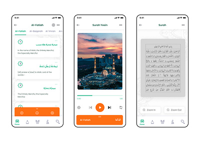 Quran app design in figma app design graphic design ui ux