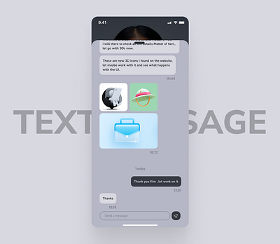 Text Message UI branding graphic design ui