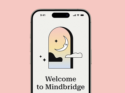 Mindbridge app prototype branding design figma graphic design ill illustration prototype typography ui ux