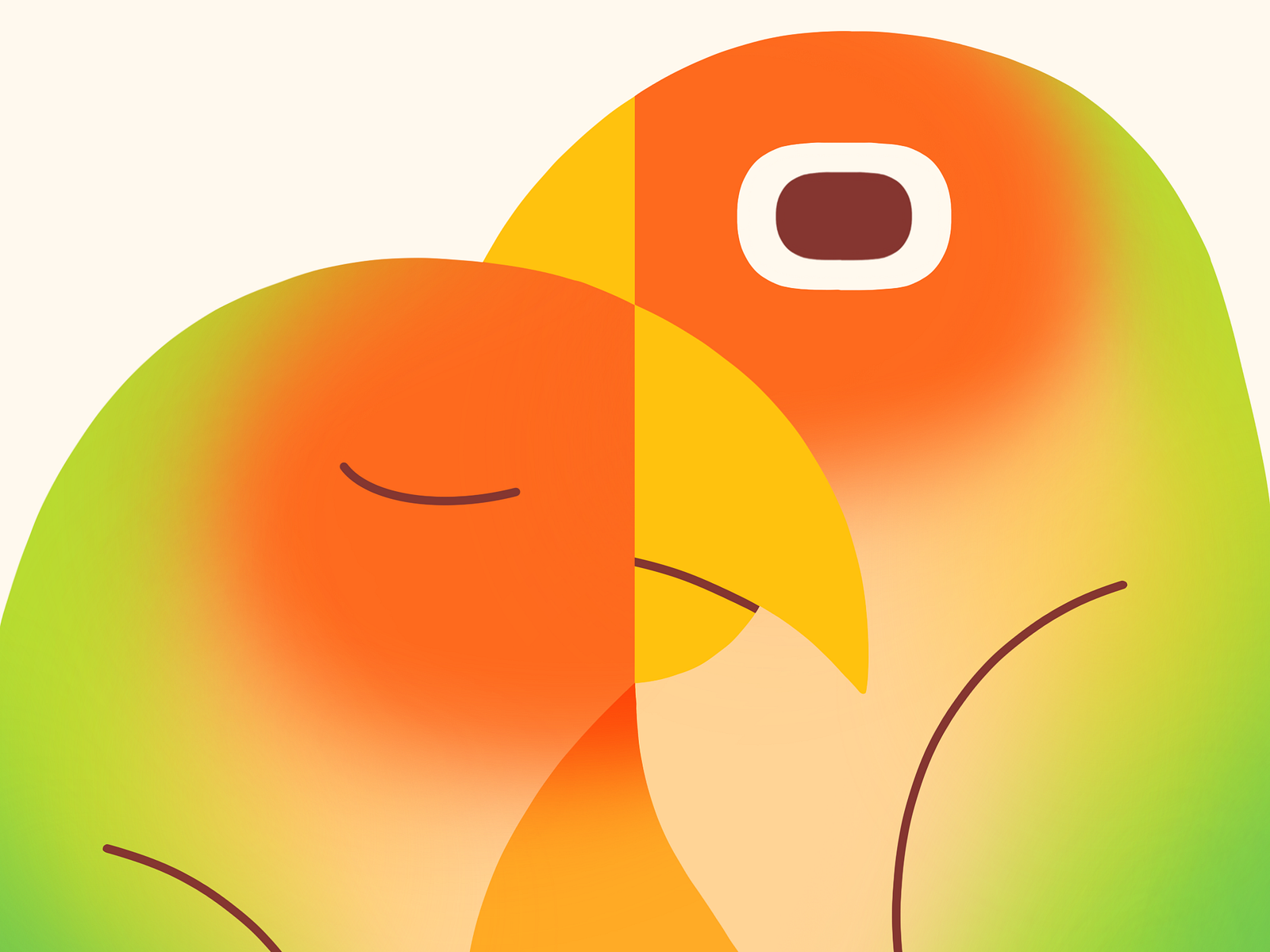 Lovebirds by Karina Holsart on Dribbble