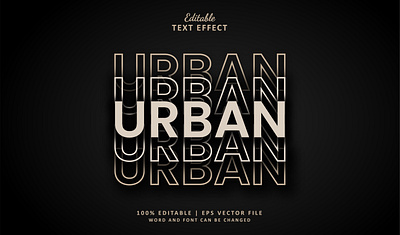 Text Effect Urban branding business logo text effect
