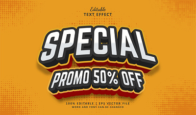 Text Effect Special Promo branding logo offer text effect