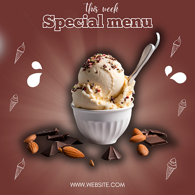 Special ice cream ice cream png social media posts sweet ice cream