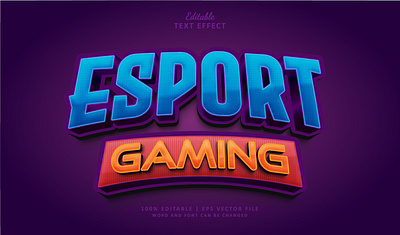 Text Effect Esport Gaming 3d branding esport logo neon text effect