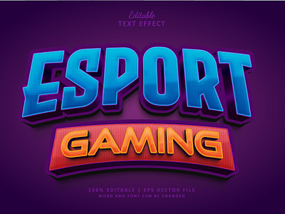 Text Effect Esport Gaming 3d branding esport logo neon text effect