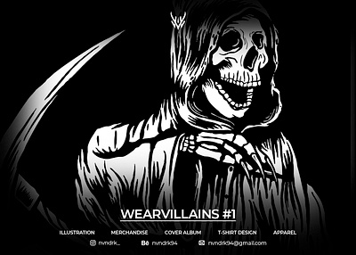 Wearvillains Streetwear #1 art artwork cloth clothing graphic design illustration merch skull