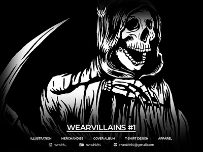 Wearvillains Streetwear #1 art artwork cloth clothing graphic design illustration merch skull