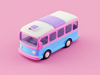 3D Cartoon Modern Bus | 3D Cartoon bus with pastel colors 3d animation 3d art 3d designer 3d illustration 3d modeling animation automobile blender blender 3d branding bus car design drive fiverr gerdoo graphic design illustration vector vehicle