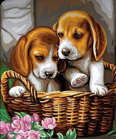 Dogs animation drawing painting
