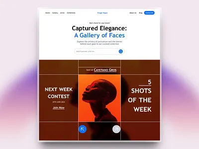 Portrait Showcasing Web Design dailyui design figma photography portrait ui uidesign uidesigner uiux user experience user interface ux uxdesign uxdesigner web design website