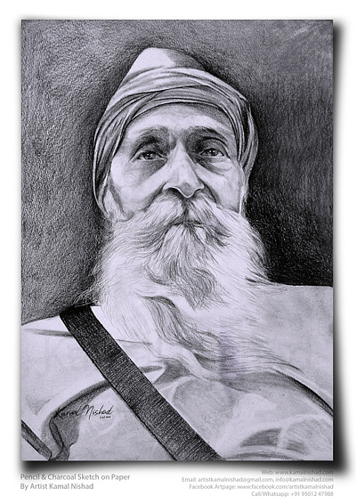OLD MAN - Pencil & Charcoal Sketch charcoal drawing kamal nishad kamalnishad pencil art pencil drawing pencil sketch portrait art portrait sketch sketch