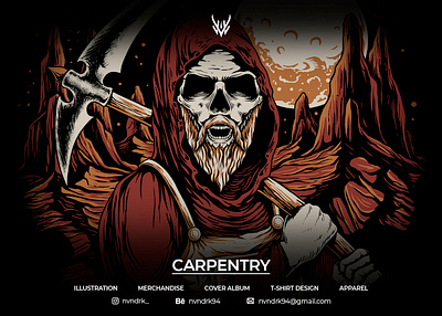 Carpentry art artwork darkart doomstoner graphic design illustration stoner