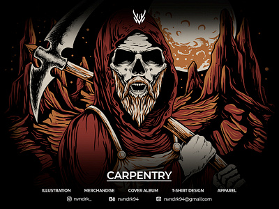 Carpentry art artwork darkart doomstoner graphic design illustration stoner