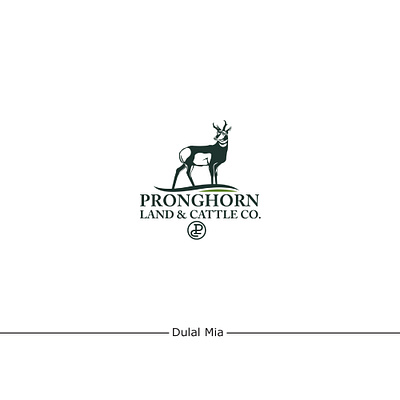 Pronghorn Land & Cattle Co. branding graphic design logo