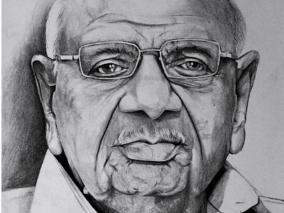 OLD MAN AND WRINKLES - Pencil & Charcoal Sketch best gift for father charcoal drawing design gift for old man illustration kamal nishad kamalnishad old man sketch pencil art pencil drawing pencil sketch portrait art sketch art