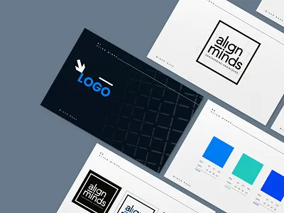 Branding Design for Align Minds agile blue brand brand design branding branding design clean design digital digital art graphic design identity branding illustration logo minimal modern tech
