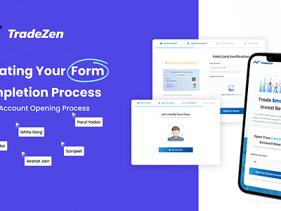 Simplifying DEMAT Acc. Opening Process-UI/UX Case Study blue buttons case study design dmat account form hackthon mockups popular responsive support team trendy ui ux