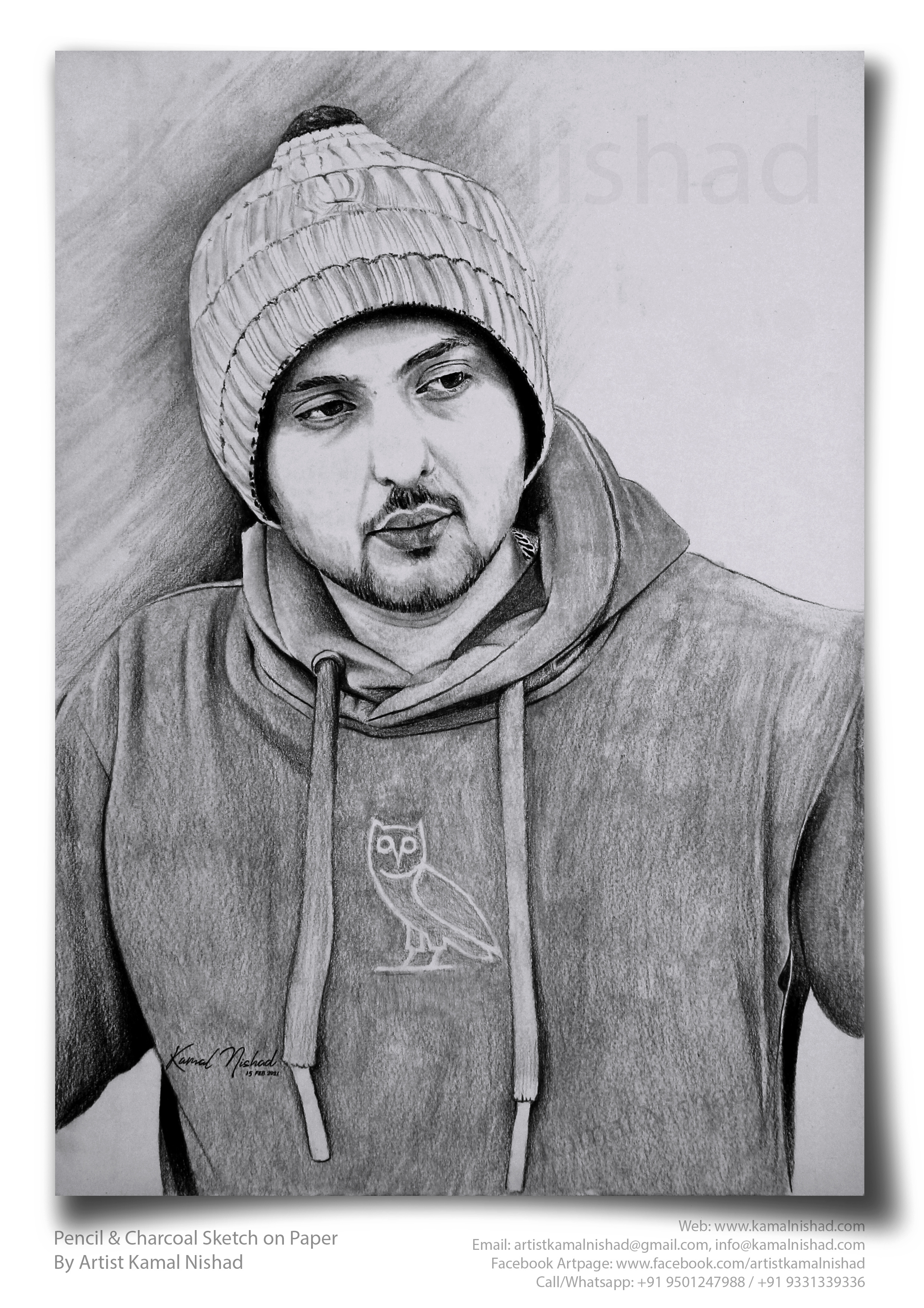 WINSOME - Pencil & Charcoal Sketch charcoal drawing design illustration kamal nishad kamalnishad pencil art pencil drawing pencil sketch portrait art