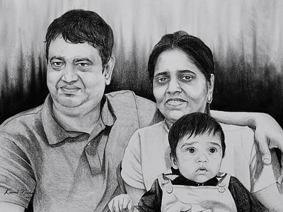 KID WITH NANA-NANI - Pencil & Charcoal Sketch charcoal drawing design family portrait family sketch group sketch illustration kamal nishad kamalnishad pencil art pencil drawing pencil sketch portrait art sketch art