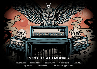 ROBOT DEATH MONKEY #1 art artwork graphic design illustration