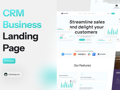 CRM Landing Page crm crm landing page landing page ui uikit web website