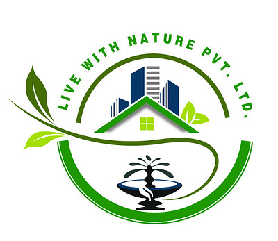 LOGO LIVE WITH NATURE branding design graphic design illustration logo vector