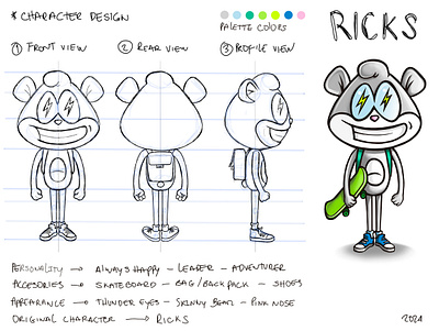 Original Character Design - RICKS by Alejandro Plaza animation character character design characters design graphic design illustration illustrations illustrator motion graphics toy