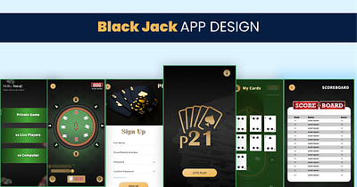 Black Jack App Design app branding logo ui ux