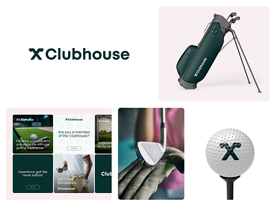 Clubhouse VR Golfing Experience logo and Branding ai black bold club golf golfing house logo minimal modern premium logo simple sleek smart vr vr golf
