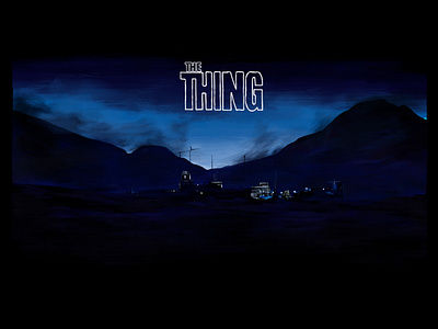 The Thing poster art artist dead inside art 28 design digital drawing graphic design horror illustration landskape movie poster the thing