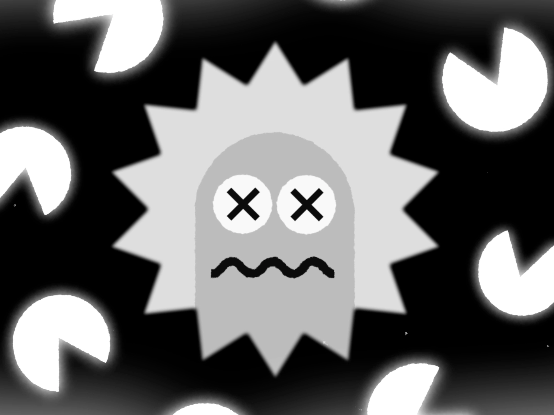 Pac-man 1920s silent film animation black and white design game over ghosts illustration motion graphics pacman silent film video games vintage