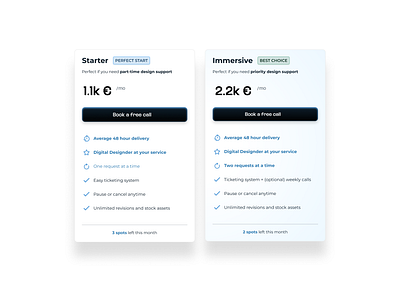 Pricing Cards Design card design graphic design hero section pricing pricing card pricing section section ui ui card ux web webdesign