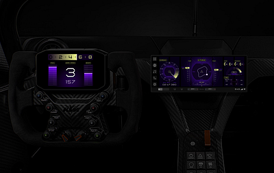 HMI concept for KTM X-BOW GT-XR automotive car graphic design gui hmi ktm ui