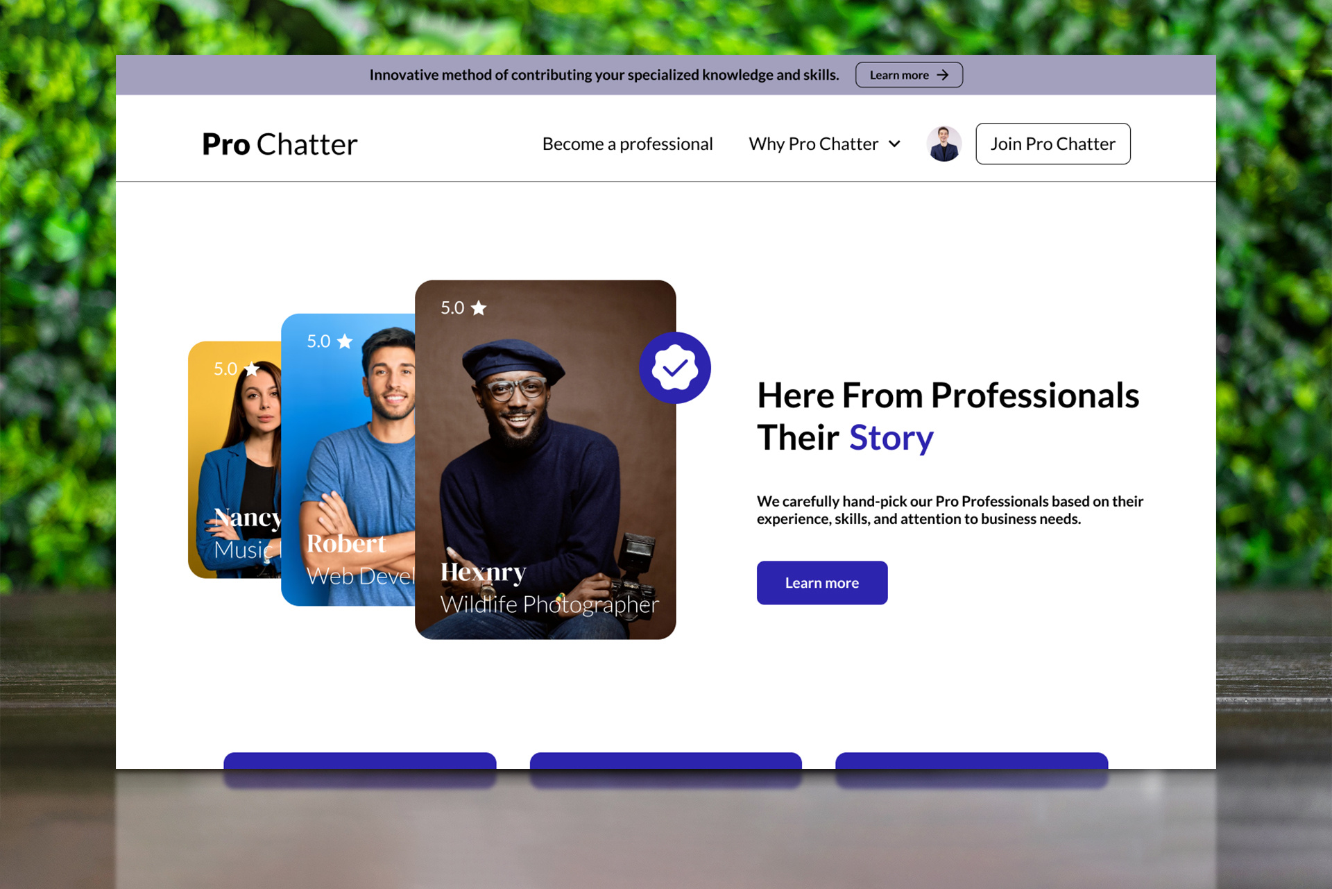 Pro Landing Page design animation case study clean component consistency dailyui feedback figma graphic design live minimal motion graphics pro professional soma sarker story ui uiux ux variant