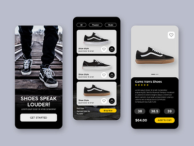 Shoe Shop Mobile App branding design figma illustration ui ui design uiux user interface web design website