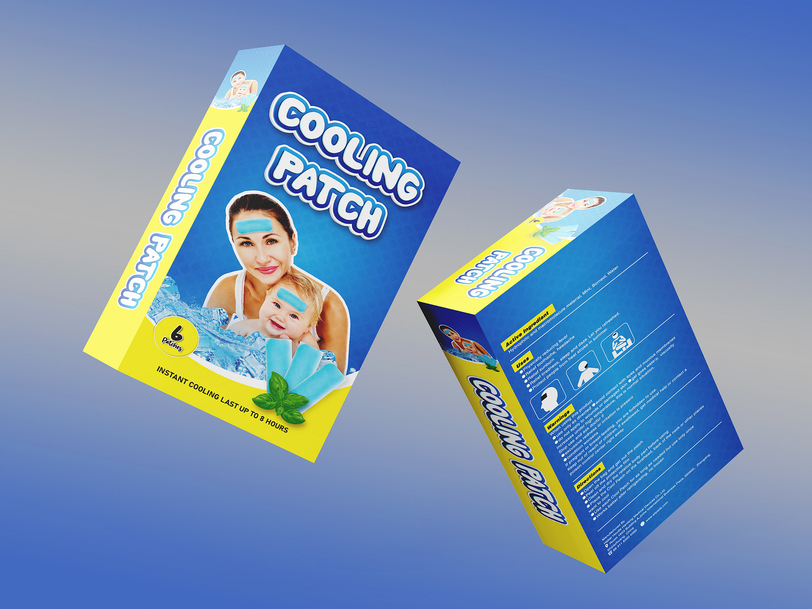 Cooling Patch Box Packaging Design by Ab ohab on Dribbble