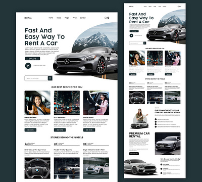 Rent A Car branding design figma illustration ui ui design uiux user interface web design website