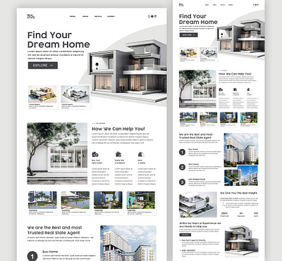 Real Estate Landing Page branding design figma illustration ui ui design uiux user interface web design website