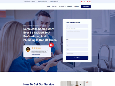 Plumbing Repair Website Design | WordPress construction website design handyman website home repair website landing page mechanic website plumber website plumbing website renovation website repair website ui ui ux user interface web web app web design web development website website design wordpress website