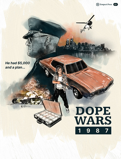 Dope Wars 1987 | Cover Art gamedev illustration