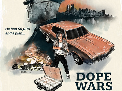 Dope Wars 1987 | Cover Art gamedev illustration