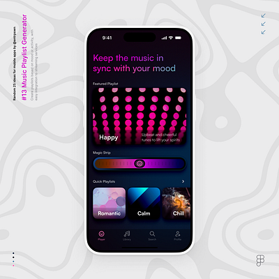 Music Playlist Generator app daily ui figma ios mobile app music app music player ui