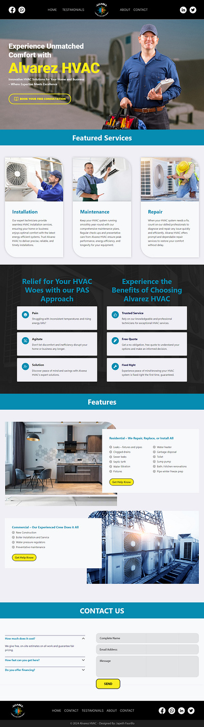 HVAC website concept