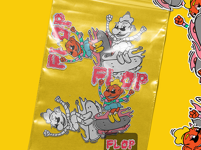 "FLOP" MASCOT ILLUSTRATION animation branding design fnb graphic design illustration logo mascot