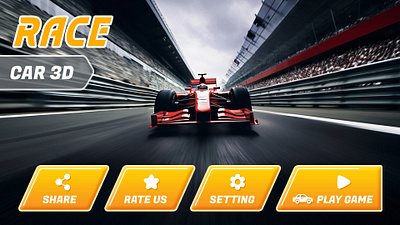 Car Race UI app design graphic design ui